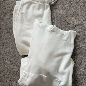 Women's White Sweatpants Set